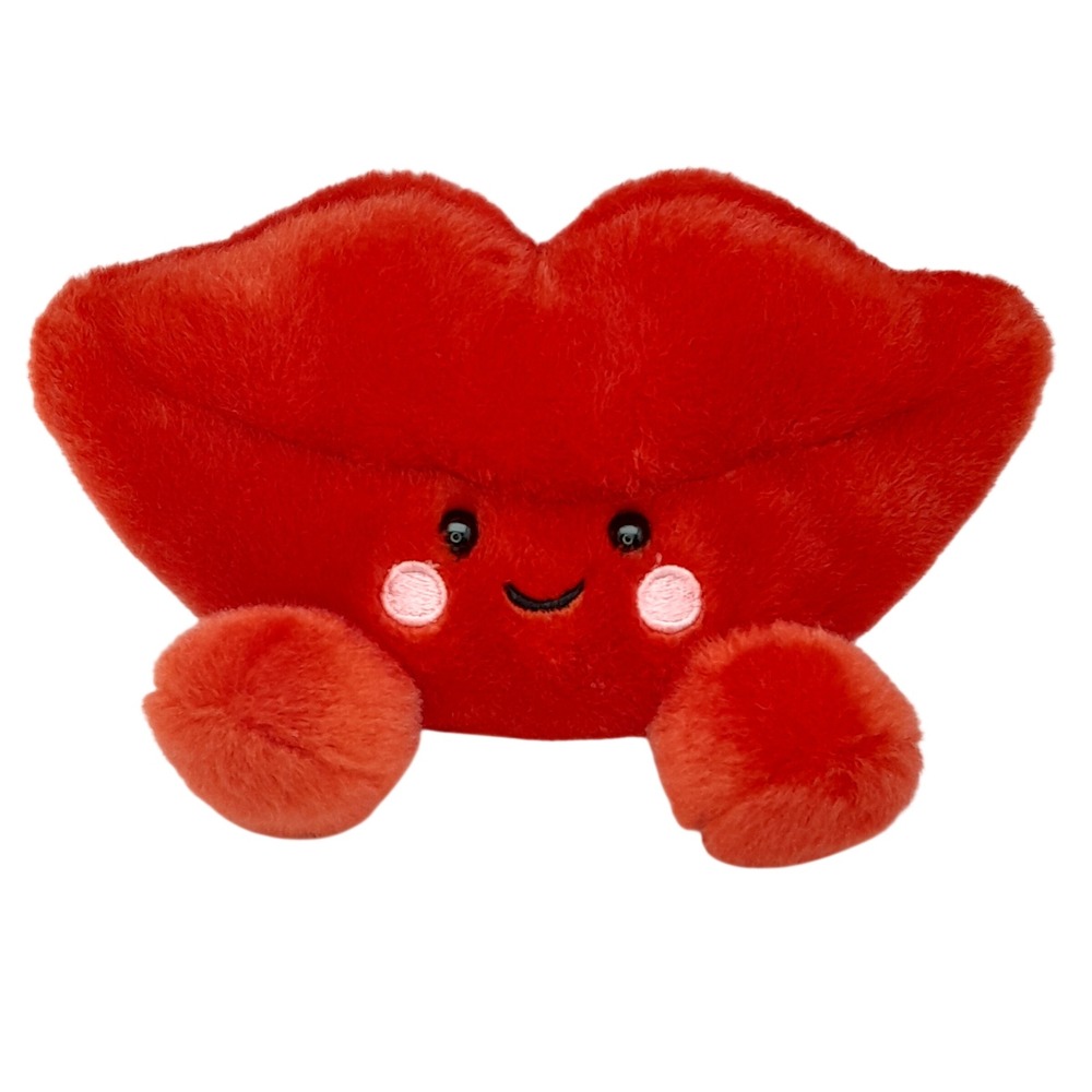 Aurora Palm Pals Lovely Lips Red Plush Stuffed Animal Toy 6 inch Valentine